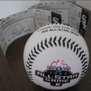 Chicago White Sox 2003 All Star Souvenir Baseball + Ticket Stubs MLB Collectible